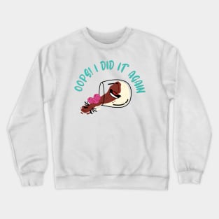 Chocolate Mousse Oops Dropped Dessert Character Crewneck Sweatshirt